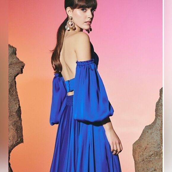 Lace the Label Eliana Pink Silk Crop Top Size S - Picture 2 of 7